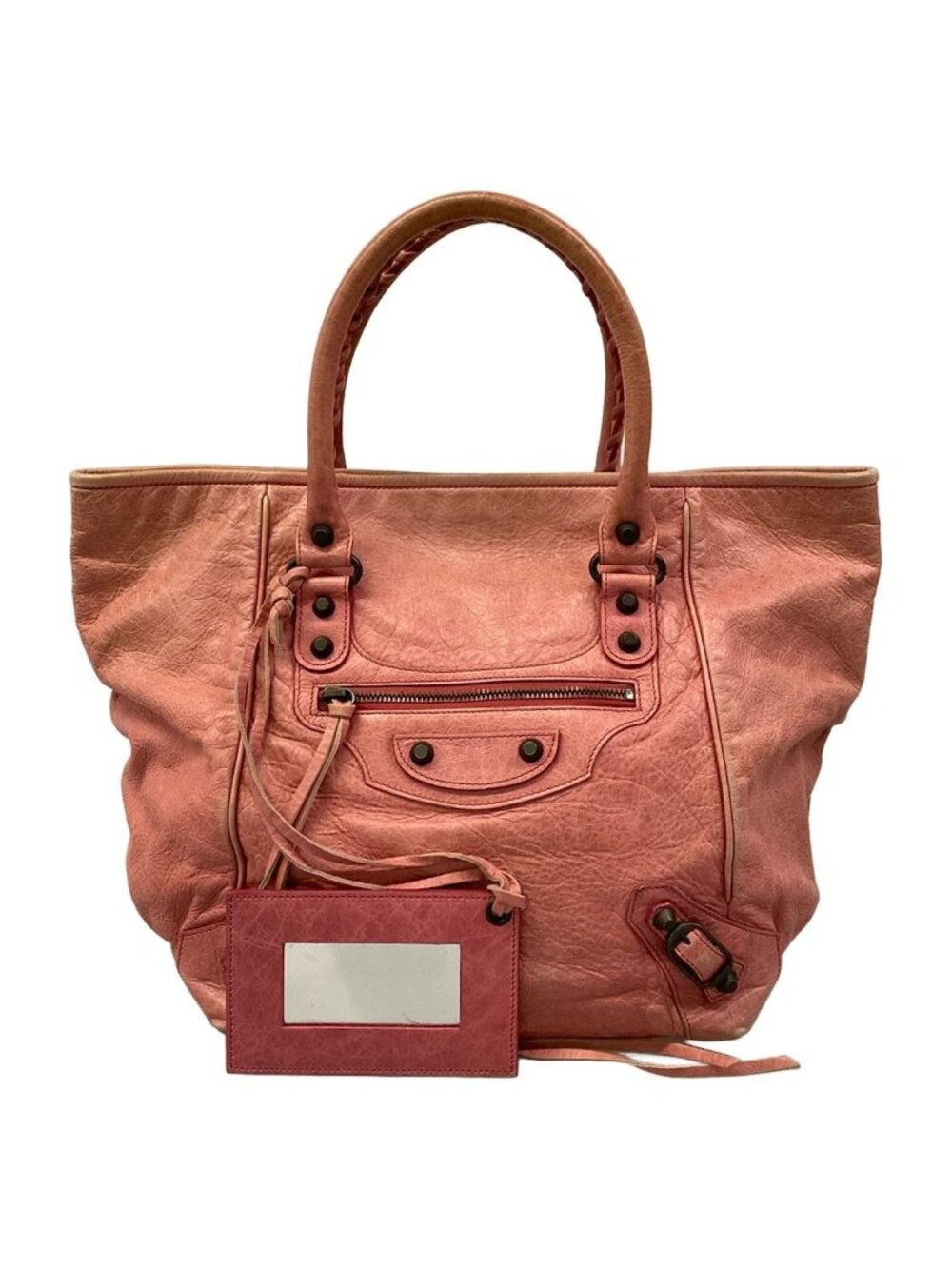 Balenciaga Tote Bag the Sunday Small Pink Leather